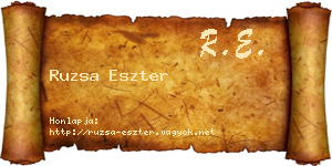 Ruzsa Eszter névjegykártya